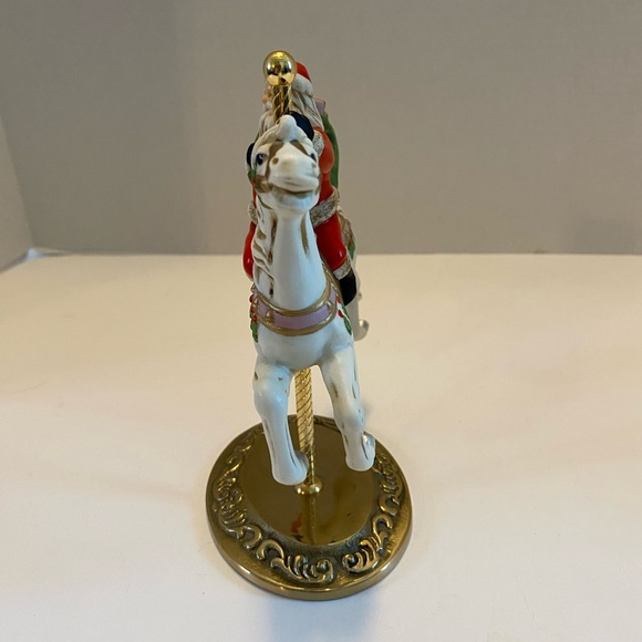 Vintage Santa riding carousel horse figurine holidays Home Interiors Homco #5117 - Picture 8 of 11